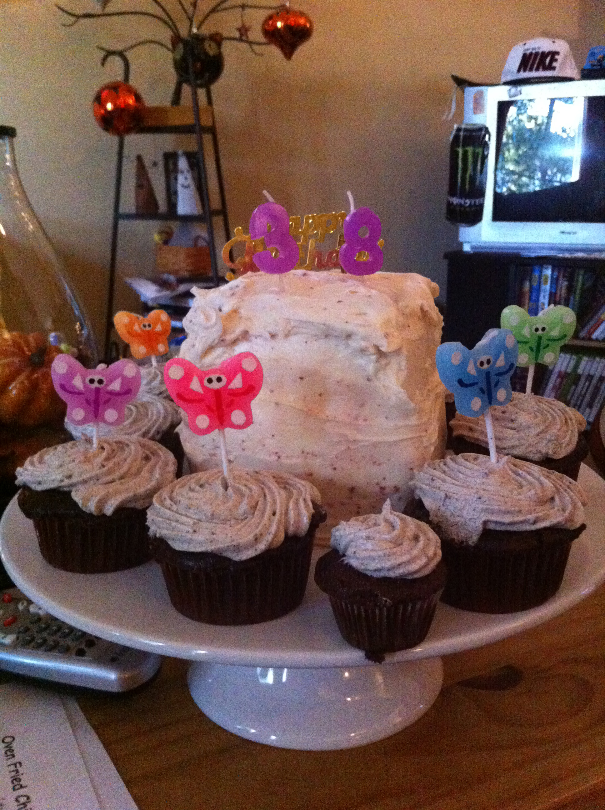 Buterfly Cake and Oreo Icing Cupcakes